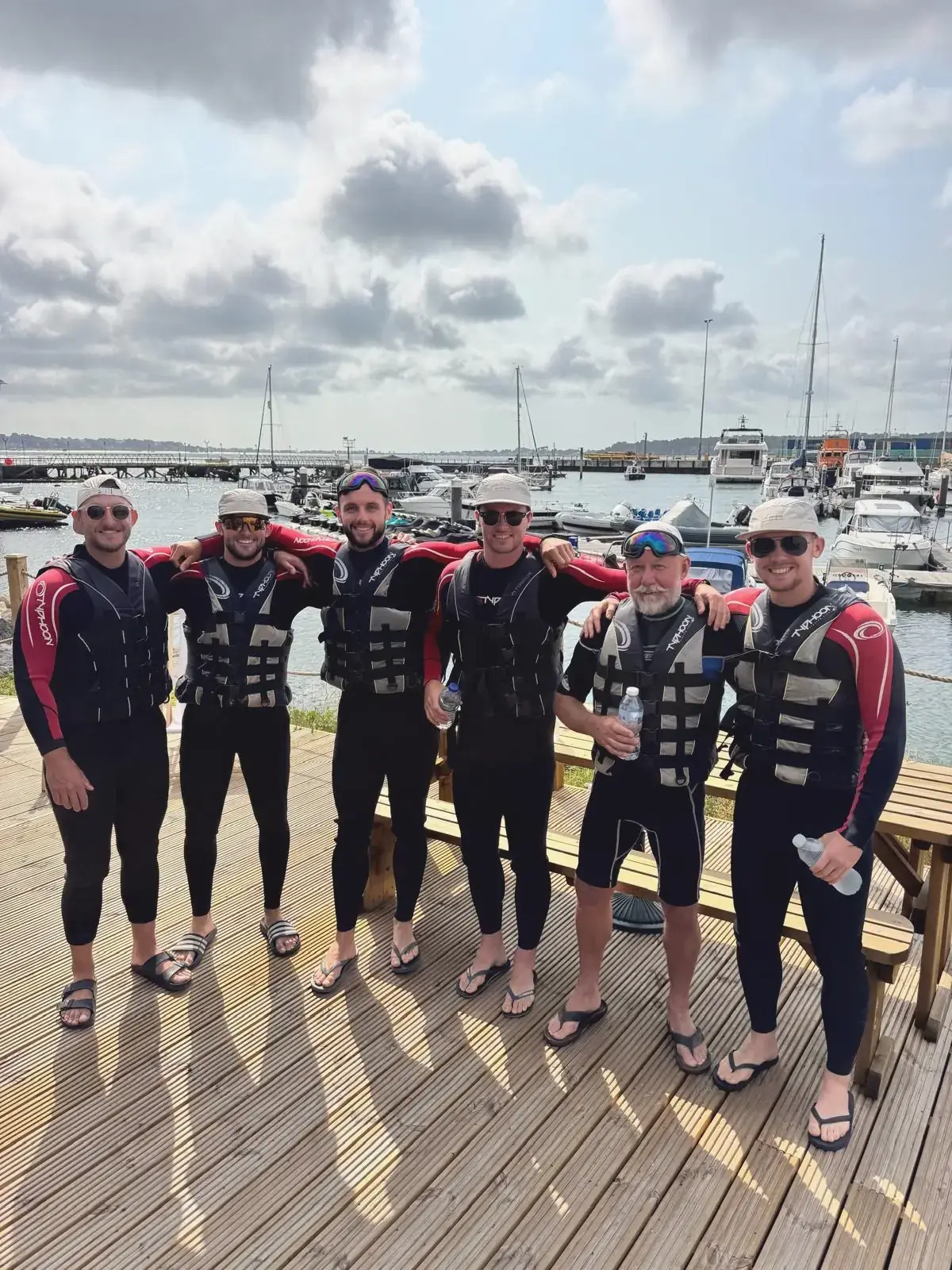 The I Am Lumberjack team at Poole Harbour marina